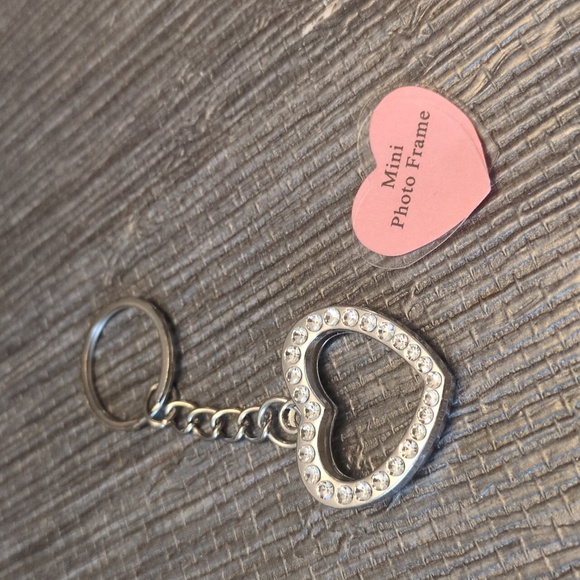 ⭐NWT Picture Frame Rhinestone Bag Charm Keychain - Picture 3 of 4